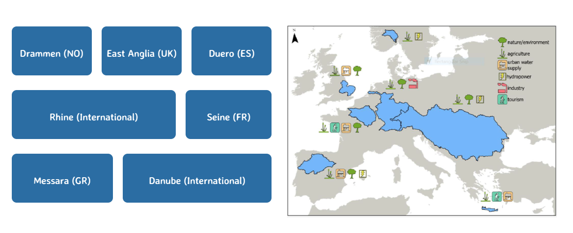STARS4Water precipitation deficit for selected river basins in Europe
