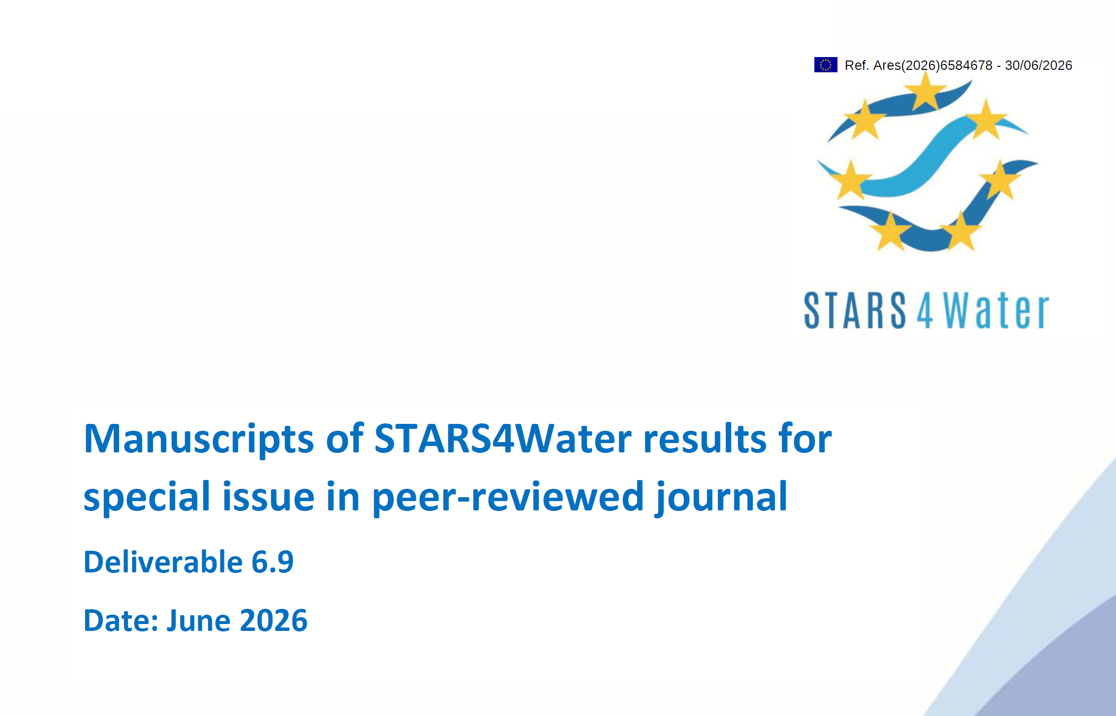 New peer-reviewed Journal Collection showcases STARS4Water research