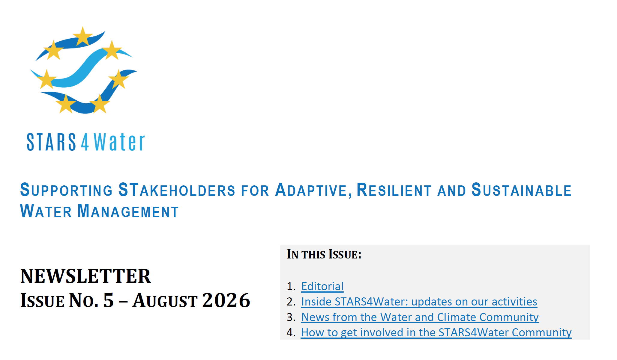 STARS4Water Newsletter #5